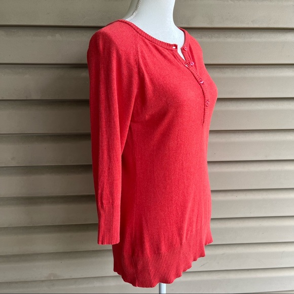 •Columbia• Perfect Layer Henley Sweater in Burnt Henna Heather - Size Small - Picture 6 of 10